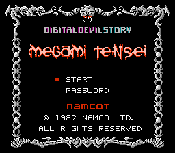 Digital Devil Story - Megami Tensei (English Translation) Title Screen